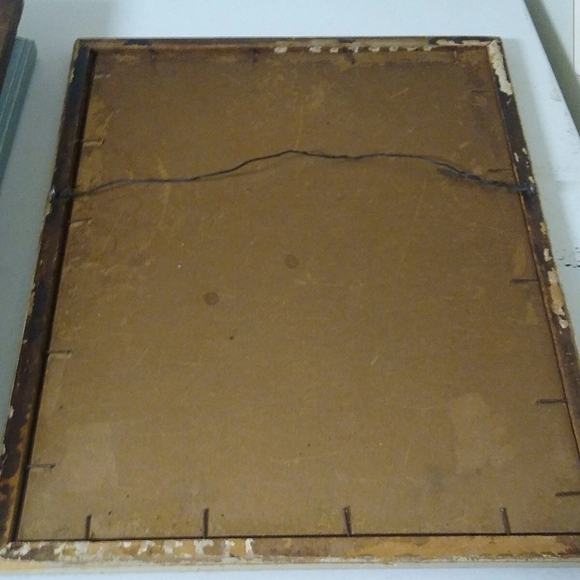 Antique C. E. Perry Chromatic Art Noveau Print in Antique Frame, Lady and Cat - Picture 12 of 13